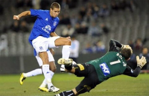 Rodwell là gương mặt trẻ sáng giá nhất xuất thân từ Everton, sau Wayne Rooney. Ảnh: AFP.