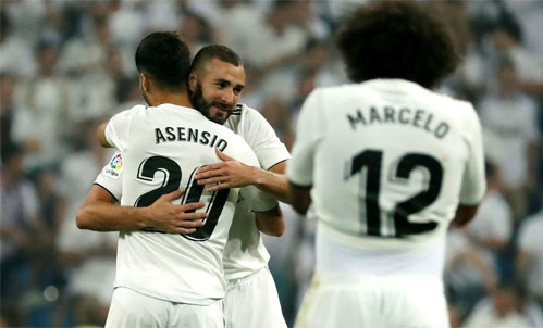 Sau sự ra đi của Ronaldo, Real sớm bù đắp bằng sự trưởng thành của Asensio và phong độ hồi sinh của Benzema. Ảnh: Reuters