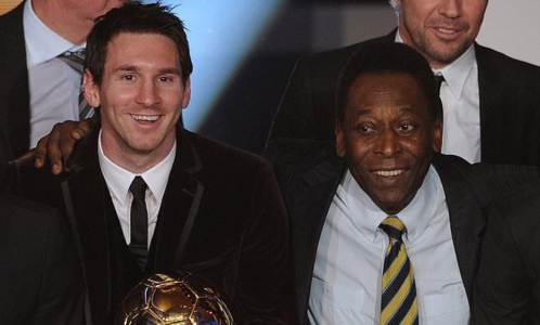 Pele chưa từng công nhận tài năng của Messi. Ảnh: RT.