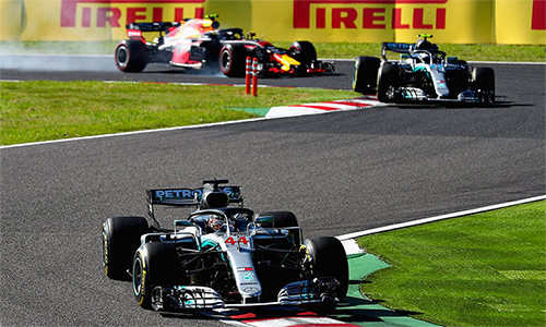 Hamilton và Bottas dễ dàng chiếm hai vị trí nhất và nhì tại Suzuka, nơi các tay đua của Ferrari tiếp tục thi đấu kém xa kỳ vọng. Ảnh: SuperSport.