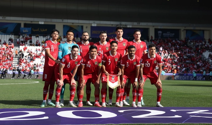 Ội hình xuất phát Của Indonesia trước Australia ở v image 1/8 Asian Cup 2023, với sáu cầu thủp tịch gủ nhập tịch gồ) dan Shayne Pattynama (số 20).  Di sini: AFC