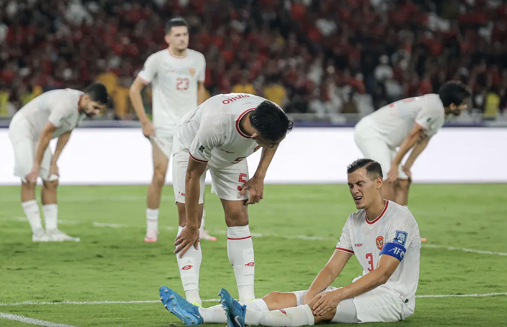Indonesia thua Trung Quốc 1-2 ở lượt bốn bảng C vòng loại ba World Cup 2026 - khu vực châu Á. Ảnh: Bola