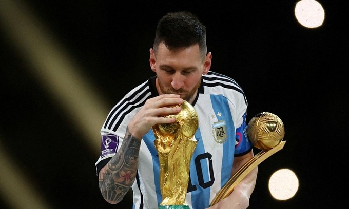Messi giành World Cup 2022 với Argentina. Ảnh: Reuters