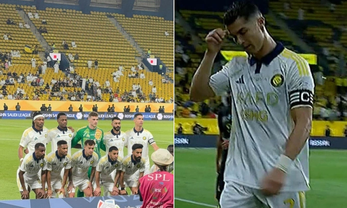 Sân Al Awwal Park vắng khán giả trước và sau trận Al Nassr thắng Al Khaleej ở vòng 33 Saudi Pro League tối 21/5/2025. Ảnh: Md Amin