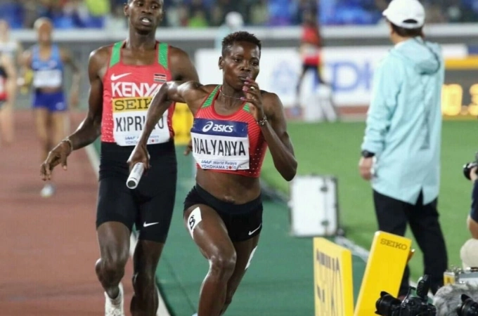 Eglay Nalyanya đại diện cho Kenya tại Giải chạy tiếp sức thế giới 2019 ở Yokohama, Nhật Bản. Ảnh: W/C