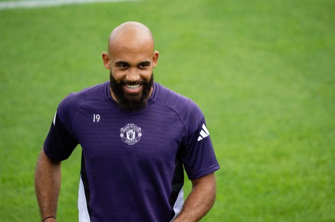 Bryan Mbeumo trong buổi tập đầu tiên cùng Man Utd ngày 22/7. Ảnh: Man Utd