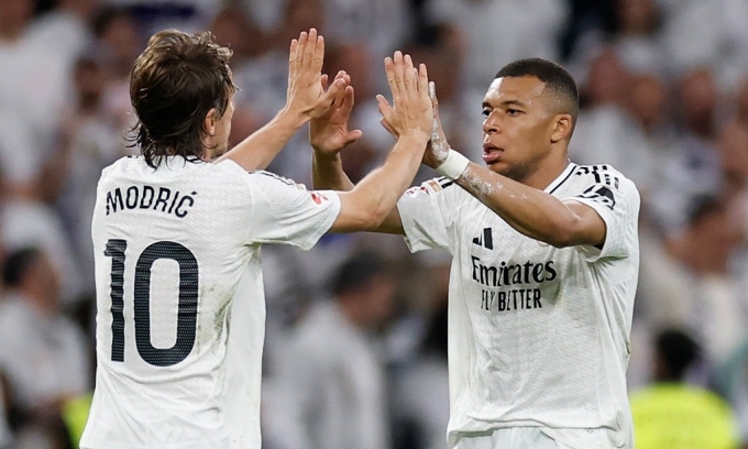 Mbappe sẽ kế thừa áo số 10 tại Real Madrid sau khi Modric rời đi. Ảnh: Real Madrid