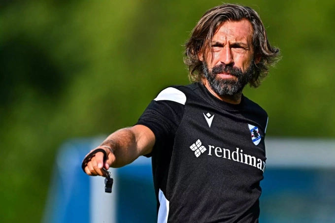 Pirlo dẫn dắt Sampdoria năm 2024. Ảnh: Sampdoria