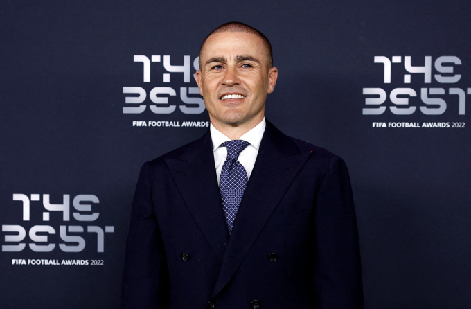 Danh thủ Fabio Cannavaro tham dự FIFA The Best năm 2022. Ảnh: Reuters
