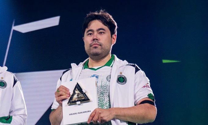 Hikaru Nakamura tại eSports World Cup ở thành phố Riyadh, Arab Saudi ngày 28/7/2025. Ảnh: Chess