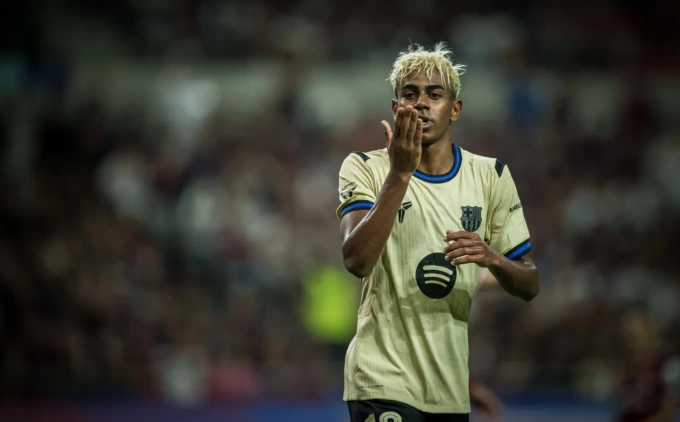Lamine Yamal mừng bàn trong trận Barca thắng FC Seoul 7-3 trên sân Seoul World Cup, Seoul, Hàn Quốc ngày 31/7/2025. Ảnh: FC Barcelona