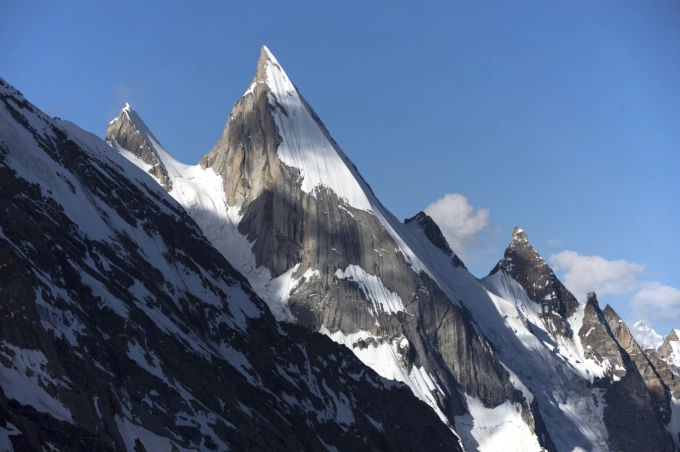 Laila Peak cao 6.096 m, nằm tại khu vực Khuspang Camp thuộc thung lũng Hushe, gần sông băng Gondogoro ở vùng Gilgit-Baltistan, miền bắc Pakistan. Ảnh: Lian Deng