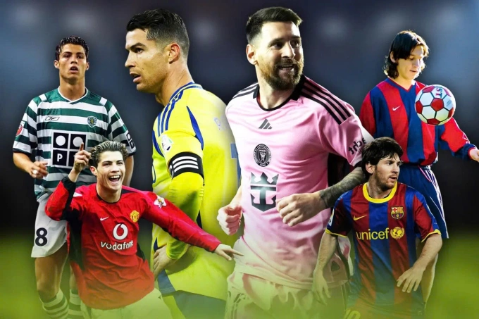 Cristiano Ronaldo (trái) và Lionel Messi (phải). Ảnh: Marca