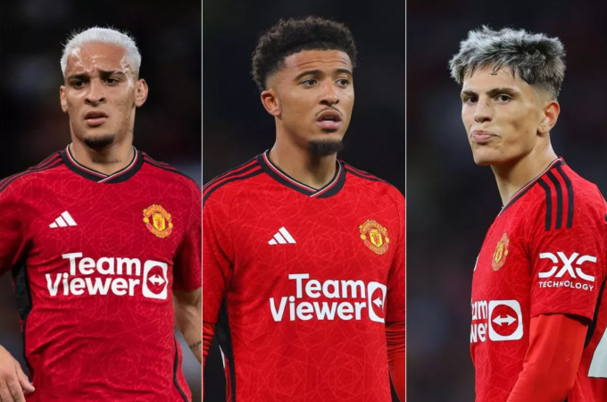 Man Utd đang tìm đầu ra cho Antony, Jadon Sancho, Alejandro Garnacho (từ trái sang).