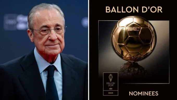 Chủ tịch Florentino Perez vẫn chưa nguôi ngoai với giải thưởng Quả Bóng Vàng. Ảnh: COPE