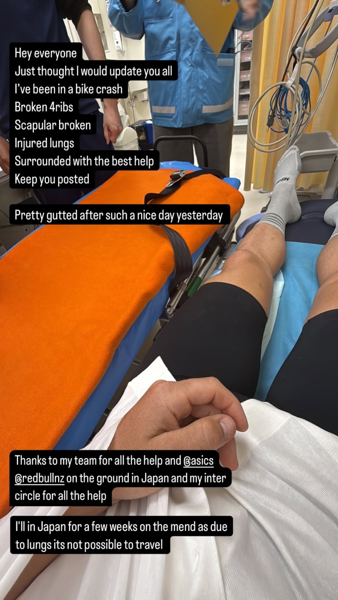 Hayden Wilde chấn thương nghiêm trọng tại Nhật Bản hồi tháng 5.