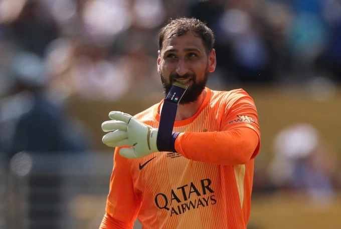 Thủ môn Donnarumma trong trận PSG thua Chelsea tại chung kết FIFA Club World Cup trên sân MetLife, bang New Jersey, Mỹ ngày 13/7/2025. Ảnh: Reuters