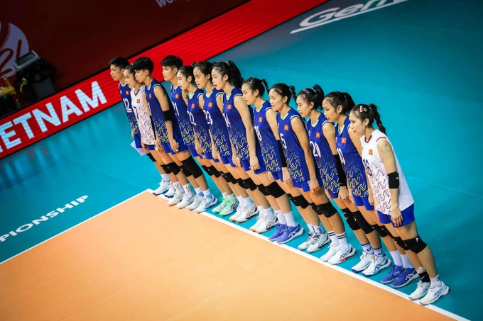 Đội tuyển bóng chuyền nữ Việt Nam tham dự giải U21 thế giới 2025 tại Indonesia. Ảnh: Volleyball World