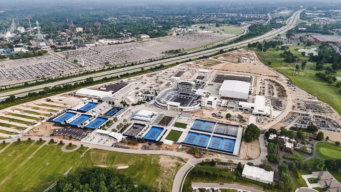 LFTC nhìn từ trên cao sau khi được cải tạo toàn diện. Ảnh: Cincinnati Open