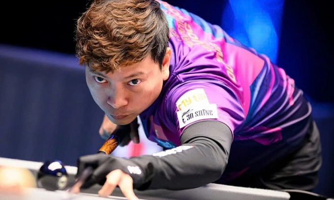 Cơ thủ Dương Quốc Hoàng. Ảnh: Matchroom Pool
