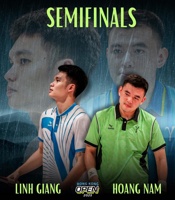 Lý Hoàng Nam (phải) gặp Trịnh Linh Giang ở bán kết đơn nam pickleball PPA Tour châu Á 2025 chặng Hong Kong.