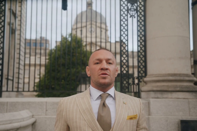 Conor McGregor trong video tuyên bố tiếp tục theo đuổi cuộc đua trở thành Tổng thống Ireland được đăng trên mạng xã hội ngày 4/9.