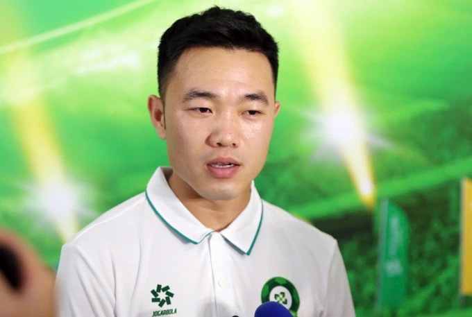 Lương Xuân Trường đặt quyết tâm đưa Đồng Nai lên V-League mùa tới. Ảnh: Vũ An