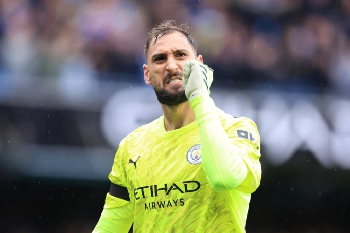 Donnarumma thi đấu trong trận Man City 3-0 Man Utd tối 14/9. Ảnh: Offside