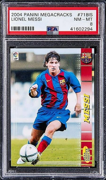 Một tấm thẻ tân binh Lionel Messi mùa 2004-2005. Ảnh: Goldin