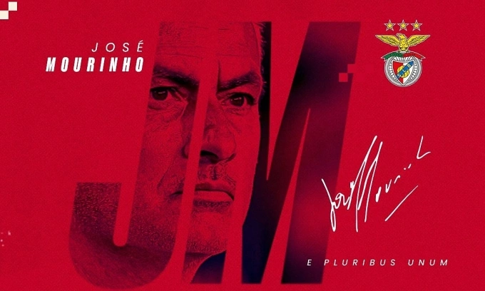 Benfica thông báo bổ nhiệm HLV Jose Mourinho. Ảnh: SL Benfica