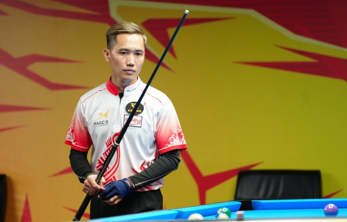 Nguyễn Văn Huynh để thua Wesam Hamamm tại Predator WPA Men’s 10-Ball World Championship 2025, tối 20/9. Ảnh: Đức Bảo