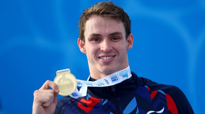 Ben Proud giành HC vàng 50m tự do châu Âu năm 2022. Ảnh: Aquatics GB