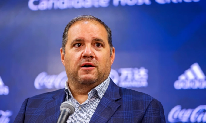 Victor Montagliani phản đối việc tổ chức vòng chung kết World Cup gồm 64 đội. Ảnh: EPA