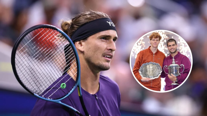 Zverev hiện đứng thứ ba thế giới, nhưng kém khá xa so với bộ đôi xếp trên là Sinner và Alcaraz.