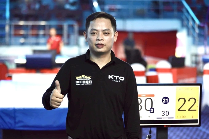 Cơ thủ 33 tuổi Lê Thành Tiến. Ảnh: Billiard Vietnam