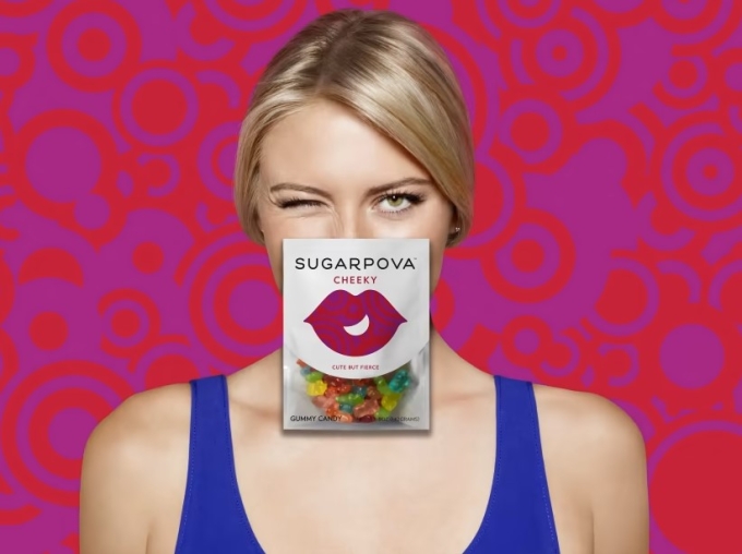 Maria Sharapova và thương hiệu kẹo Sugarpova. Ảnh: Sugarpova