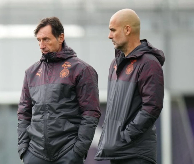 Planchart (trái) và Guardiola cùng làm việc cho Man City từ năm 2016 đến 2025. Ảnh: El Punt