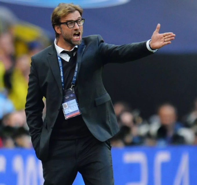 HLV Jurgen Klopp chỉ đạo trong trận Dortmund gặp Bayern Munich ở chung kết Champions League trên sân Wembley, London, Anh ngày 25/5/2013.
