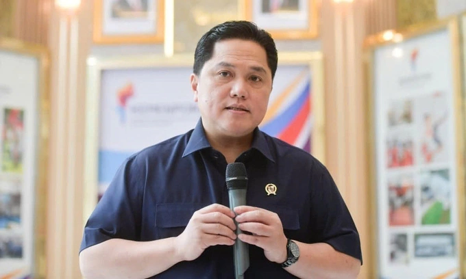 Bộ trưởng Thanh niên và Thể thao Indonesia Erick Thohir. Ảnh: Kompas