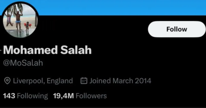 Mohamed Salah xóa ảnh và thông tin liên quan đến Liverpool khỏi trang mạng xã hội X.