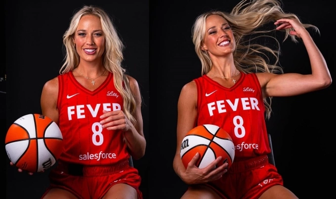 Sophie Cunningham trong buổi chụp hình trước thềm WNBA 2025.