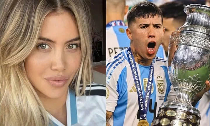 Wanda Nara và Enzo Fernandez. Ảnh: TN