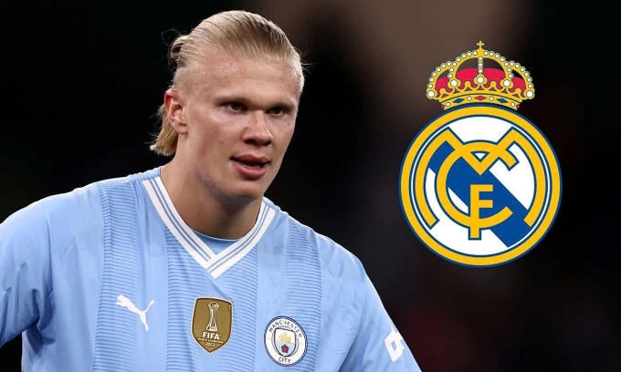 Real sẽ dốc sức chiêu mộ Haaland nếu bán Vinicius. Ảnh: Goal