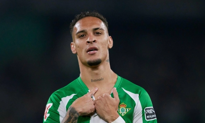 Antony mừng bàn thắng cho Betis trong trận gặp Mallorca trên sân Cartuja, thành phố Seville, xứ Andalucia, Tây Ban Nha tối 2/11/2025. Ảnh: Real Betis