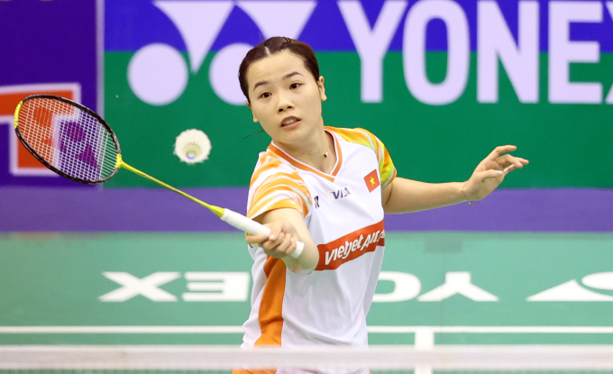 Thùy Linh thi đấu ở chung kết giải Vietnam Open 2024. Ảnh: Đức Đồng