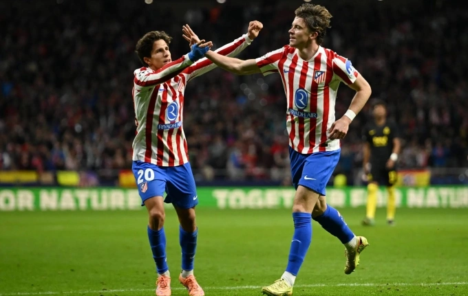 Atletico thắng Union SG 3-1 ở lượt bốn vòng bảng Champions League hôm 4/11. Ảnh: QSI