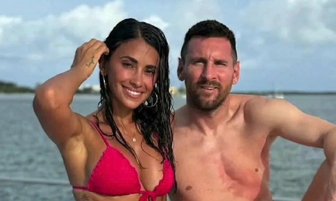 Vợ chồng Messi đăng ảnh nghỉ dưỡng ở Florida, Mỹ. Ảnh: IGNV