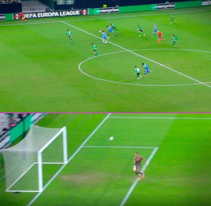 Tình huống Miguel Rodriguez lốp bóng rút ngắn tỷ số còn 1-2 cho Utrecht Miguel Rodriguez lốp bóng ghi bàn