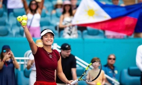 Tay vợt nữ gợi cảm cầm cờ cho Philippines ở SEA Games 33 - Báo VnExpress Thể thao