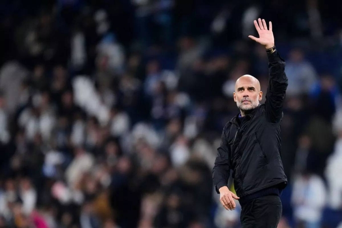 Guardiola mừng chiến thắng sau trận Real 1-2 Man City ở lượt sáu vòng bảng Champions League tối 10/12. Guardiola mừng chiến thắng sau trận Man City hạ Real 2-1 ở lượt sáu vòng bảng Champions League tối 10/12.